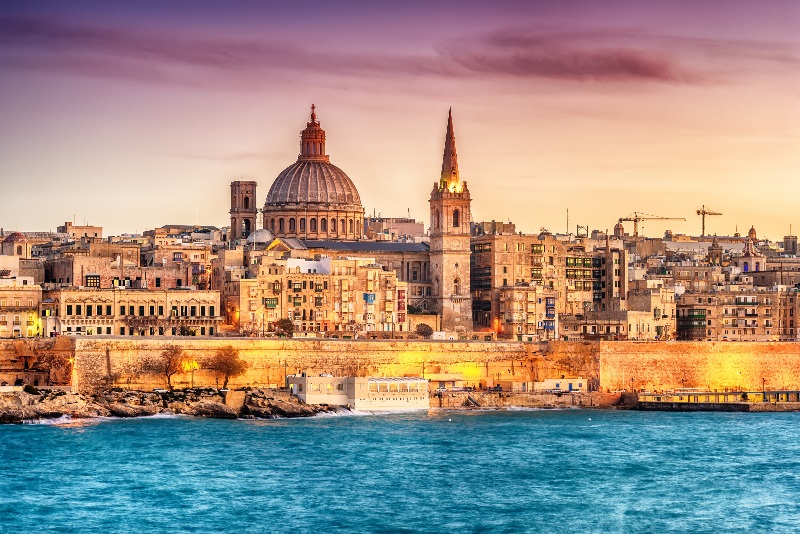 malta-valletta-sunset